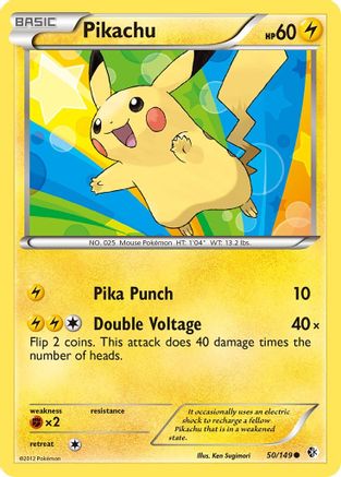 Pikachu (050/149) [Boundaries Crossed] Reverse Holofoil - Common
