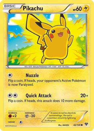 Pikachu (042/146) [XY Base Set] Reverse Holofoil - Common