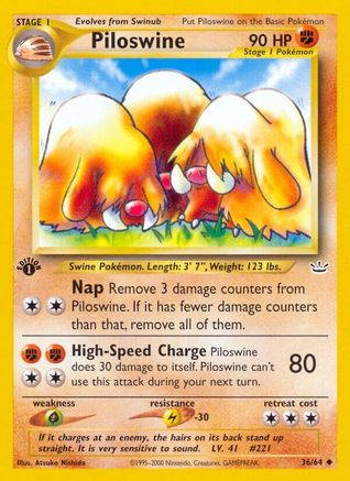 Piloswine (036/64) [Neo Revelation] 1st Edition - Uncommon