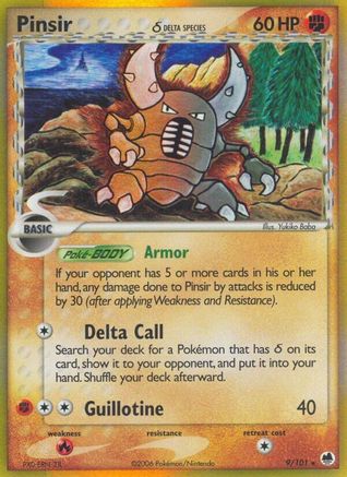 Pinsir (Delta Species) (9/101) [Dragon Frontiers] Reverse Holofoil - Holo Rare