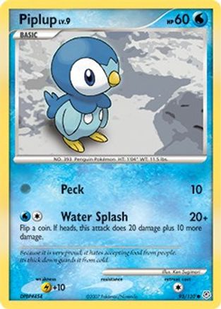 Piplup (093/130) [Diamond and Pearl] Reverse Holofoil - Common