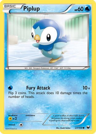 Piplup (027/108) [Dark Explorers] Reverse Holofoil - Common