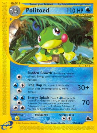 Politoed (25/144) [Skyridge] Reverse Holofoil - Rare