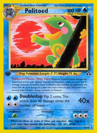 Politoed (027/75) [Neo Discovery] 1st Edition - Rare