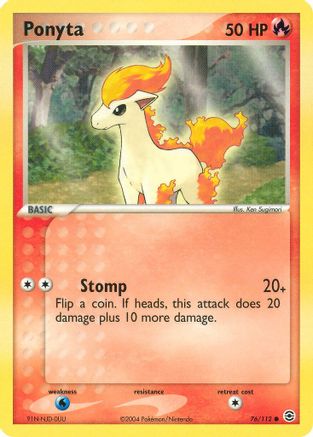 Ponyta (076/112) [FireRed & LeafGreen] Reverse Holofoil - Common