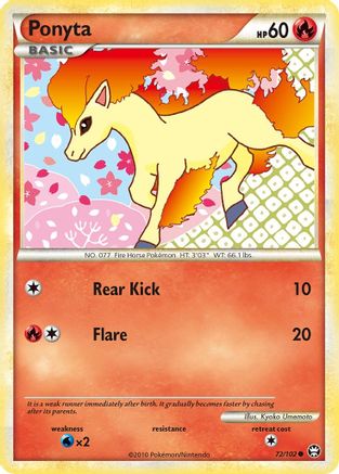Ponyta (072/102) [Triumphant] Reverse Holofoil - Common
