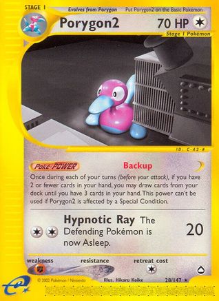 Porygon2 (28/147) [Aquapolis] Reverse Holofoil - Rare