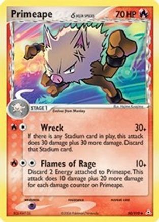 Primeape (Delta Species) (050/110) [Holon Phantoms] Reverse Holofoil - Uncommon