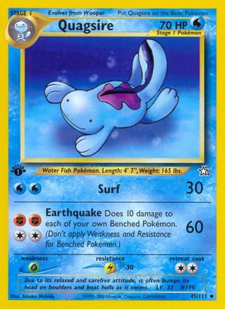 Quagsire (045/111) [Neo Genesis] 1st Edition - Uncommon