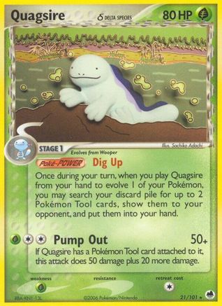 Quagsire (Delta Species) (021/101) [Dragon Frontiers] Reverse Holofoil - Rare