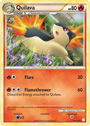 Quilava (049/123) [HeartGold SoulSilver] Reverse Holofoil - Uncommon