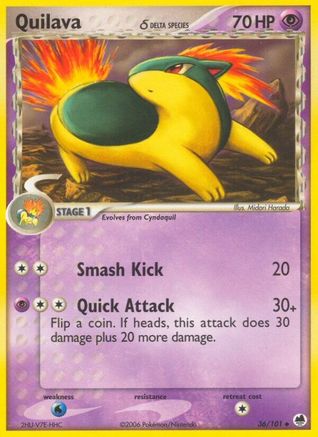Quilava (Delta Species) (036/101) [Dragon Frontiers] Reverse Holofoil - Uncommon