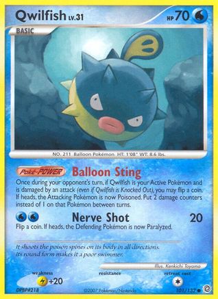 Qwilfish (101/132) [Secret Wonders] - Common