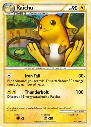 Raichu (010/123) [HeartGold SoulSilver] Holofoil - Holo Rare