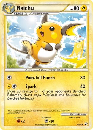 Raichu (33/90) [Undaunted] - Uncommon