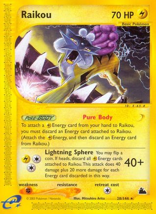 Raikou (28/144) [Skyridge] Reverse Holofoil - Rare