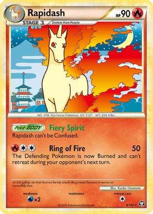 Rapidash (8/102) [Triumphant] Holofoil - Holo Rare