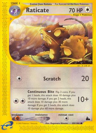 Raticate (89/144) [Skyridge] Reverse Holofoil - Common