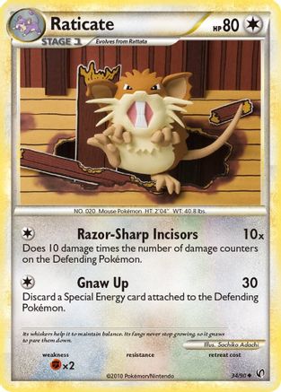 Raticate (034/90) [Undaunted] - Uncommon