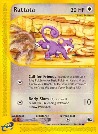 Rattata (90/144) [Skyridge] Reverse Holofoil - Common