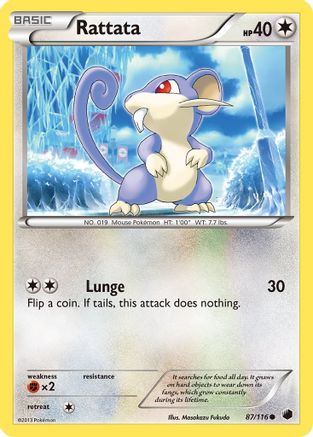 Rattata (87/116) [Plasma Freeze] Reverse Holofoil - Common