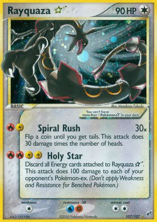 Rayquaza Star (107/107) [Deoxys] - Ultra Rare