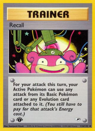 Recall (116/132) [Gym Heroes] 1st Edition - Uncommon