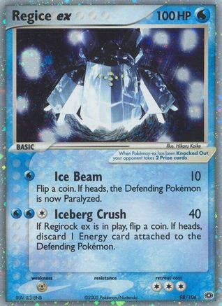 Regice ex (98/106) [Emerald] Holofoil - Ultra Rare