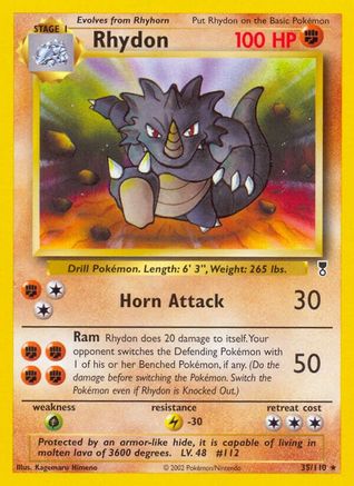 Rhydon (35/110) [Legendary Collection] Reverse Holofoil - Rare