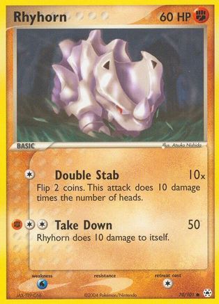 Rhyhorn (70/101) [Hidden Legends] Reverse Holofoil - Common