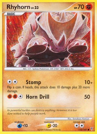 Rhyhorn (122/147) [Supreme Victors] Reverse Holofoil - Common