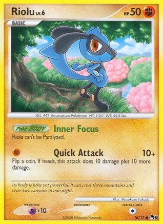 Riolu (016/17) [POP Series 8] Reverse Holofoil - Common