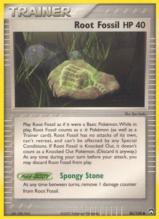 Root Fossil (86/108) [Power Keepers] Reverse Holofoil - Common