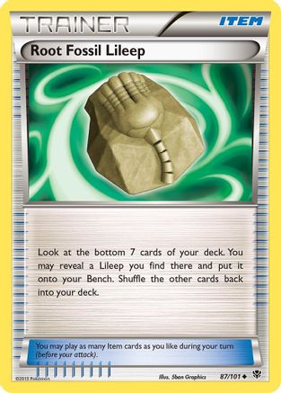 Root Fossil Lileep (87/101) [Plasma Blast] Reverse Holofoil - Uncommon