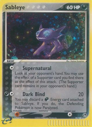 Sableye (10/100) [Sandstorm] Holofoil - Holo Rare