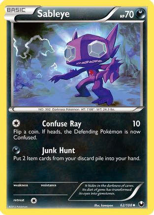 Sableye (062/108) [Dark Explorers] Reverse Holofoil - Uncommon