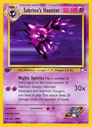 Sabrina's Haunter (058/132) [Gym Heroes] 1st Edition - Uncommon