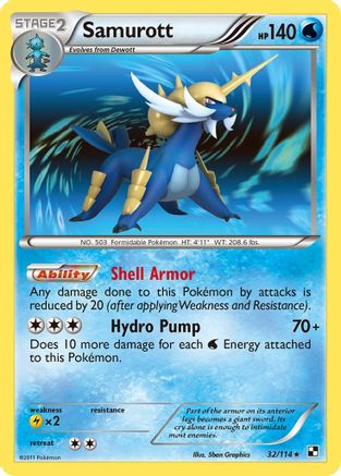 Samurott (032/114) [Black and White] Holofoil - Holo Rare