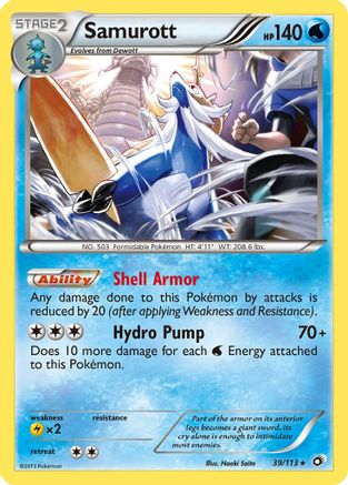 Samurott (039/113) [Legendary Treasures] Reverse Holofoil - Holo Rare
