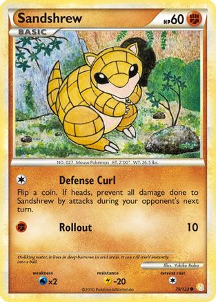Sandshrew (079/123) [HeartGold SoulSilver] Reverse Holofoil - Common