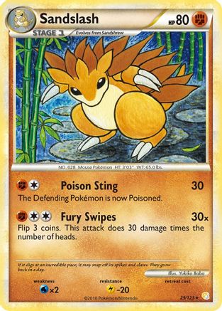 Sandslash (029/123) [HeartGold SoulSilver] Reverse Holofoil - Rare