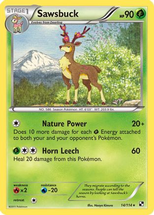 Sawsbuck (014/114) [Black and White] - Rare