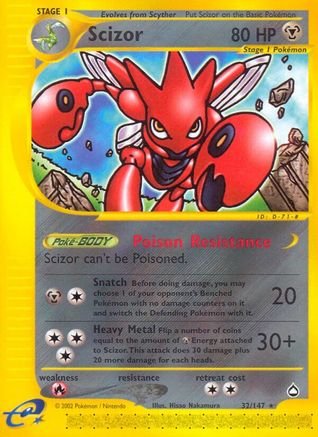 Scizor (32/147) [Aquapolis] Reverse Holofoil - Rare