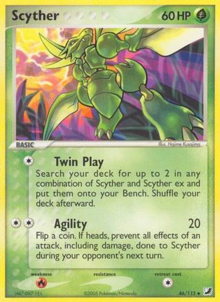 Scyther (46/115) [Unseen Forces] Reverse Holofoil - Uncommon