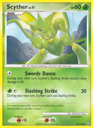 Scyther (049/100) [Stormfront] Reverse Holofoil - Uncommon