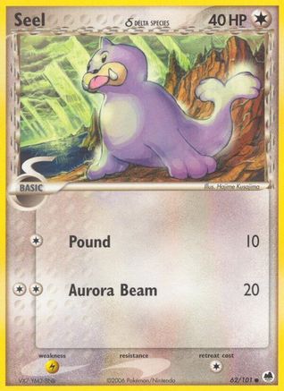 Seel (Delta Species) (062/101) [Dragon Frontiers] Reverse Holofoil - Common