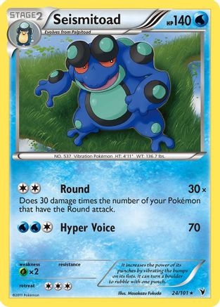 Seismitoad (24/101) [Noble Victories] Reverse Holofoil - Rare