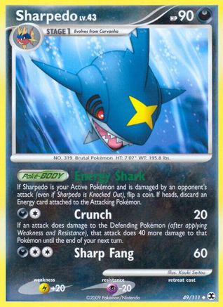 Sharpedo (049/111) [Rising Rivals] Reverse Holofoil - Uncommon