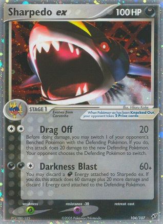 Sharpedo ex (104/107) [Deoxys] - Ultra Rare