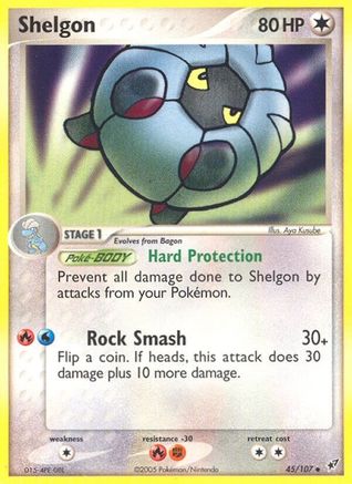 Shelgon (45/107) [Deoxys] Reverse Holofoil - Uncommon